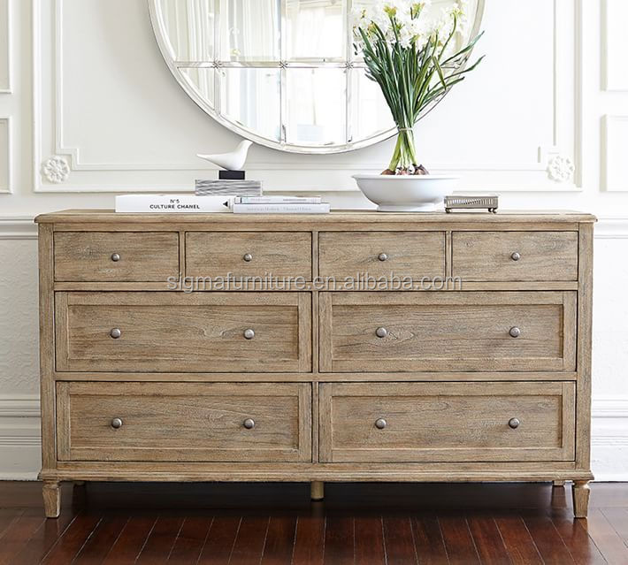 modern high-quality furniture indoor furniture bedroom set 8-Drawer Wide Dresser