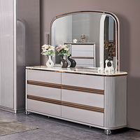 Ensemble de meubles de chambre à coucher au design moderne, lit king size réglable en hauteur avec 5+ tiroirs, en MDF bois peint de haute qualité pour hôtel