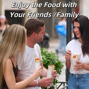 Chips personalizados embalaje alimentos chips conos waffle cono crepe caja de patatas fritas cajas cono de papel con salsa taza Churros soporte de mano - Product Image 5