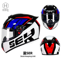 Casque intégral de moto certifié 3C/DOT avec Bluetooth, casque intégral de moto pour toutes les saisons