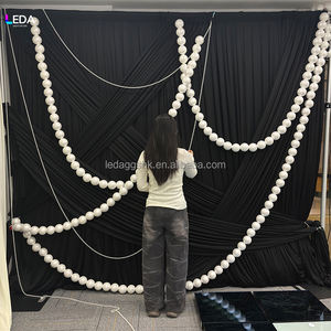 Decoración Colgante de Bolas de Espuma con Cuerda de Perlas Elegantes LEDA para Fondo de Boda - Nueva Llegada - Product Image 6