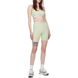 Mujeres Green <span class=keywords><strong>Serif</strong></span> Bralette Gym Workout Tight Crop Top Scoop Neck Fitness & Running Yoga Ropa deportiva al por mayor - Product Image 4