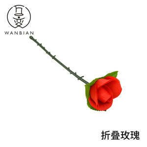 Independent Brands Folding Rose <b>Magic</b> Prop 25cm Red Thorny Stem For <b>Magic</b> <b>Tricks</b> - Product Image 5