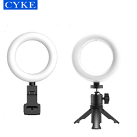 CYKE lampu cincin komputer, cahaya LED Selfie ponsel portabel berkedip 5 level F601A