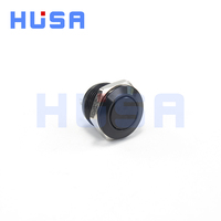 Interrupteur à bouton-poussoir métallique momentané 16 mm ultra-court à réinitialisation automatique 1A 24V avec indicateur LED entièrement éclairé IP65 pour appareils électroménagers