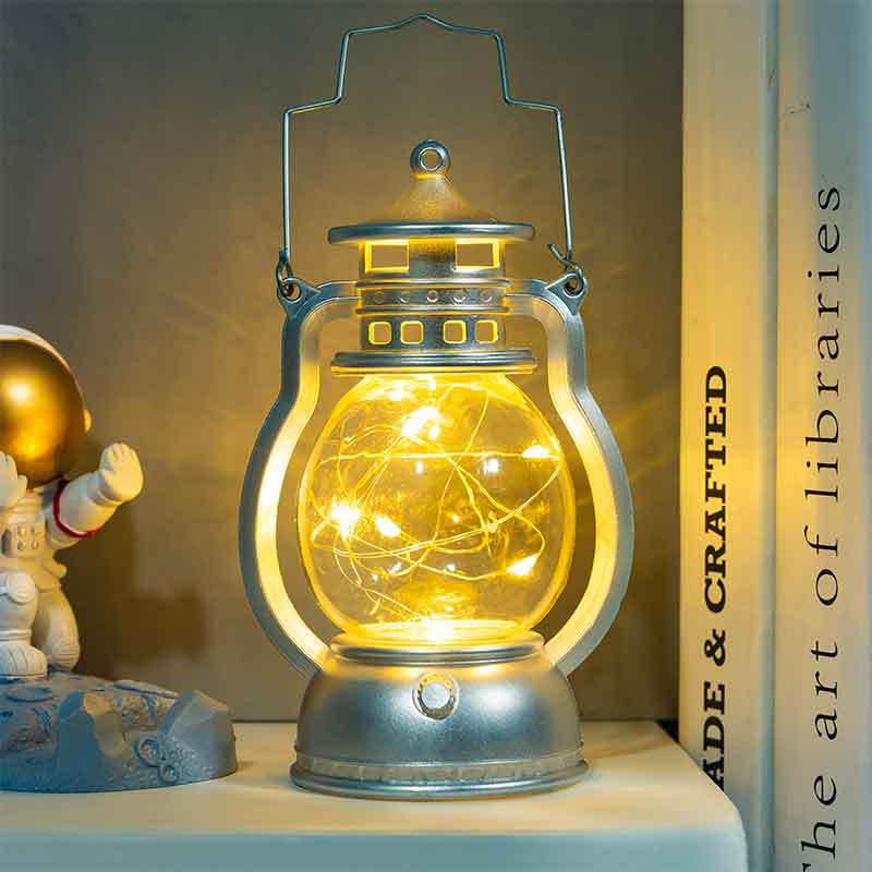Petite lampe à huile argentée [style cordon de lampe]