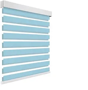 Free-Stop Cordless Zebra Shades with Modern Design Double Layered Roller Blind for Day and Night Window Curtains