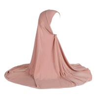 Hijab musulmán de gran tamaño liso de primavera, sombreros de oración de Ramadán, bufanda islámica, chal para mujer