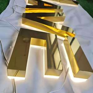 High Quality Indoor Luxury Custom Salon logo <b>Light</b> Sign Custom External Wall logo Design Signage 3D Led Letter Business Sign - Product Image 5