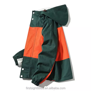 Streetwear coupe-vent élégant et personnalisé de couleur contrastée pour hommes - Product Image 2