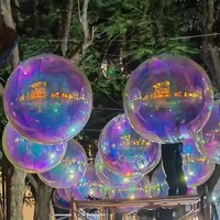 Ballon gonflable miroir de Noël en PVC pour fête, mariage, publicité – Sphère brillante or et argent pour mariage