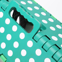 Tabouret pliant moderne en plastique PP Creative Dots - Durable, léger, réutilisable, réglable, portable, écologique, couleur personnalisable