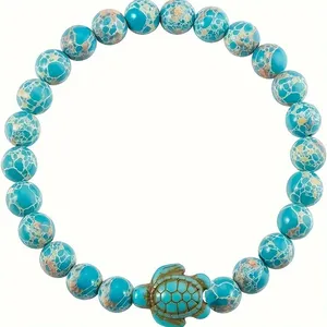 Bracelet en pierre naturelle avec perles de verre colorées, design exclusif Chakra Couronne Spirituelle, protection pour les grossistes, option assurée - Product Image 4