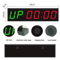 Jam Timer Digital LED CHEETIE CP50D Ekstra Besar 4 Inci untuk Gym, Jam Dinding Latihan, Timer Interval yang Dapat Diprogram untuk Gym