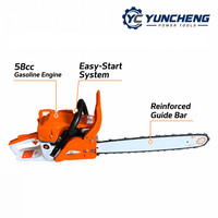 Tronçonneuse à essence industrielle haute puissance 58cc, guide-chaîne de 20 pouces, 2400W, coupe-bois professionnelle, moteur sans balais OEM, foresterie