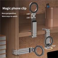 Support magnétique pour téléphone N52 avec pince de table, trépied professionnel en aluminium portable pour la gym, le streaming en direct et le vlogging
