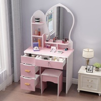 Commode de chambre moderne et simple, style princesse, multifonctionnelle, avec fonction table de maquillage, pour petits espaces domestiques