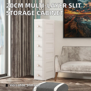 ארון מטבח אירופאי חדש בגודל 20 ס\\\"מ עם אחסון מחורץ, גלגלות פלסטיק רב-שכבתיות, עיצוב מודרני, סוג מגירה ביתית - Product Image 3