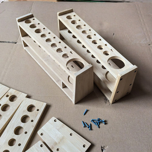 Phẳng Gói Tre Kiểm Tra Ống Giá 8-Cũng Màu Sắc So sánh Ống Chủ Bằng Gỗ Phòng Thí Nghiệm Tổ Chức Giá Cho Sản Phẩm Làm Đẹp - Product Image 3