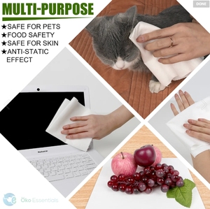 100% toallas de bambú multiusos antibacterias ecológicas biodegradables, toallas de cocina de bambú reutilizables seguras para alimentos - Product Image 5