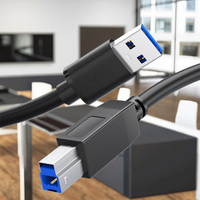 Câble d'imprimante USB 3.0, connecteur carré en cuivre pur, câble de données d'imprimante A/B, connexion informatique, câble d'impression USB
