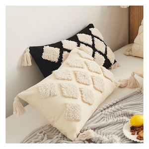 Almofada boho, almofada decorativa de algodão, capa de travesseiro artesanal - Product Image 1