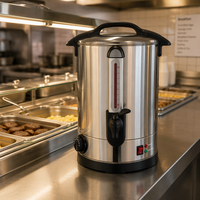 Bouilloire à eau chaude 140 tasses en acier inoxydable, cafetière électrique commerciale pour hôtel
