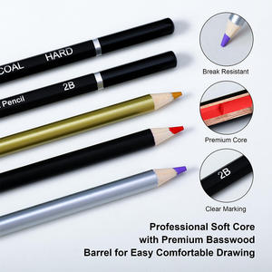 Panwenbo 68 PCS Ensemble de crayons de croquis de <span class=keywords><strong>dessin</strong></span> professionnel Ensemble de crayons de charbon de bois pour artistes adultes adolescents débutants - Product Image 3