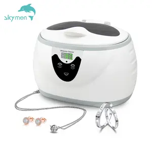 Household Sonic Bath Machine Skymen 3800s 600ml System Silver Ring Necklace Washing Ultrasonic Jewellery Cleaner