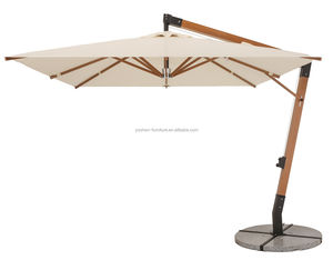 Paraguas de patio voladizo, repuesto de cabrestante, paraguas de aluminio cromado, manivela - Product Image 5