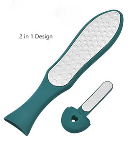 2 in 1 ayak bakımı pedikür Metal yüzey aracı kullanılan sert cilt kaldırmak ıslak kuru ayak dosya nasır sökücü - Product Image 1