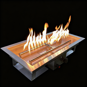 62 CM Edelstahl Rechteckiges Gas-Feuerstellen-Brennersystem für Outdoor-Feuertische - Product Image 3