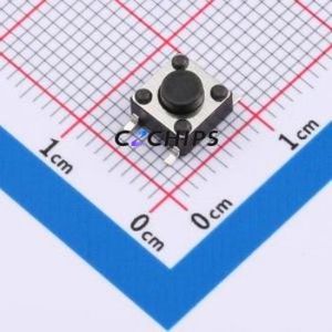 ZX-QC66-4.3TP Tactile Switch SMD-4P,6x6mm Switch Single Pole Single Throw Round Button 2.6N Vertical Mount - Product Image 1