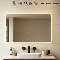 Nouvelles lampes miroir LED murales intelligentes OEM ODM NewThingLine IP44 avec fonction anti-buée, mémoire et contrôle tactile pour salle de bain minimaliste