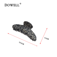 DOWELL Pinces à Cheveux Personnalisées en Acétate de Cellulose Grand Format Géant Effet Marbre Écaille de Tortue