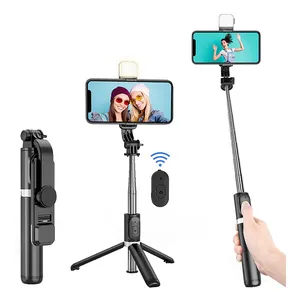 S03 Professional photography one section portable tripod folding smart mobile mini flexible selfie stick tripod 3 in 1