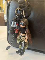 Pendentif Fille Sportive et Tendance, Cordon Réglable, Porte-clés Poupée Alpiniste pour Décoration de Sac à Dos