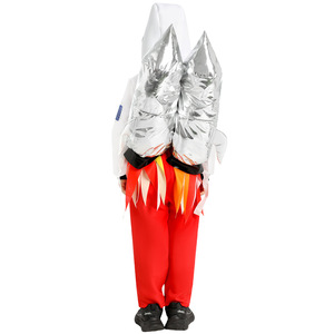 Disfraz de astronauta con mochila de cohete y decoraciones de llamas, disfraz infantil para actuaciones - Product Image 4