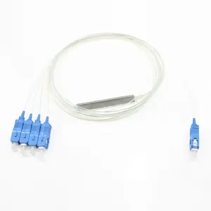 way Low Price Fiber Optic Spliter Ports SC/APC Mini 1*4 optical gpon/ftth project 4 to 1 PLC splitter SC UPC 1m 1x4 0.9mm