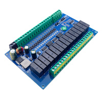 Placa de E/S Industrial con Protocolo Modbus RTU RS232 RS485, 16 Entradas Digitales, 16 Salidas de Relé, 12-48V, Montaje en Riel DIN