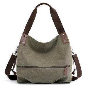 Bolso de mano <span class=keywords><strong>y</strong></span> bandolera personalizado informal convertible barato largo de una sola correa para mujer, bolso de mensajero de lona juvenil a la moda - Product Image 3