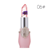 Rouge à lèvres à fleurs séchées qui change de couleur selon la température, ne se décolore pas facilement, rouge à lèvres transparent effet gelée, ensemble d'huiles à lèvres
