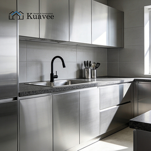 Service de rénovation d'appartement, armoires de <span class=keywords><strong>cuisine</strong></span> de luxe, personnalisation d'armoires, îlot en acier inoxydable, conception personnalisée d'armoires de <span class=keywords><strong>cuisine</strong></span> - Product Image 1