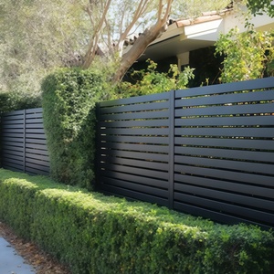 Panneaux de clôture de confidentialité enduits de poudre d'aluminium écologique Panneaux de clôture d'extérieur décoratifs imperméables personnalisables - Product Image 3