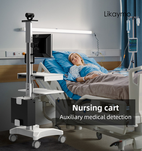 Carrito Móvil para Computadora de Altura Regulable para Hospital Carrito Médico para Monitor Terminal de Telemedicina Estación de Trabajo Móvil - Product Image 6