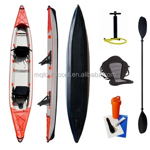 Kayak Gonfiabile da Pesca 2 Posti Top Vendite 2026, Canoa Pieghevole Drop Stitch per Acque Bianche e Mare con Accessori - Product Image 4