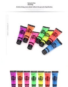 <span class=keywords><strong>Peinture</strong></span> pour le visage et le corps phosphorescente à base d'eau UV néon 10 ml pour enfants, pour Halloween, cosplay, maquillage - Product Image 5