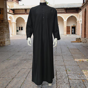 ชุดโทบแบบเรียบร้อยสไตล์กาตาร์สำหรับผู้ชาย แขนยาว คอตั้ง ระบายอากาศได้ดี ป้องกันไฟฟ้าสถิตย์ ความยาวระดับข้อเท้า ผ้าโพลีเอสเตอร์สำหรับฤดูใบไม้ผลิ - Product Image 1