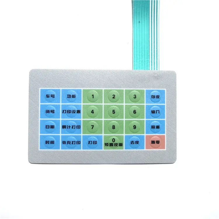 Medidor de pesagem 24 chaves pvc interruptor de membrana do painel da membrana do interruptor