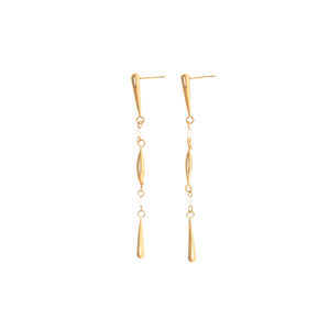ต่างหูแฟชั่นแบบห้อย ชุบทอง PVD สแตนเลสสตีล 316L ทนทาน ดีไซน์ยาว - Product Image 2